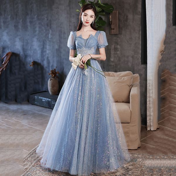 party dresses beauty-emily blue short sleeves long evening dresses luxury tulle sequins prom party gowns appliques shiny women gown vestidos, White;black
party dresses beauty-emily blue short sleeves long evening dresses luxury tulle sequins prom party gowns appliques shiny women gown vestidos, White;black