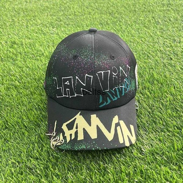 lanvins baseball cap men's adjustable black ring buckle graffiti cap street hip-hop cap spring and summer new trend, Blue;gray
lanvins baseball cap men's adjustable black ring buckle graffiti cap street hip-hop cap spring and summer new trend, Blue;gray