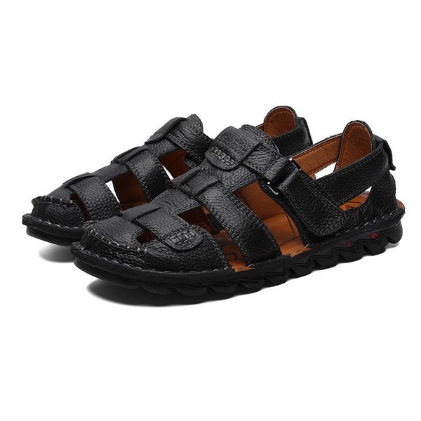 sandals brand summer leather classic first layer cowhide rubber hiking outdoor nonslip comfortable breathable beach fashion soft 230503, Black
sandals brand summer leather classic first layer cowhide rubber hiking outdoor nonslip comfortable breathable beach fashion soft 230503, Black
