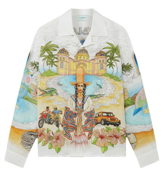 23ss casablanca designer shirt silk casual artist couple fashion hawaii beach long sleeve, White;black
23ss casablanca designer shirt silk casual artist couple fashion hawaii beach long sleeve, White;black