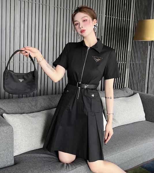 designer womens t shirt dress brand hip dresss white short sleeve round neck zip fashion luxury fluffy skirt dresses high-quality women summ, Black;gray
designer womens t shirt dress brand hip dresss white short sleeve round neck zip fashion luxury fluffy skirt dresses high-quality women summ, Black;gray