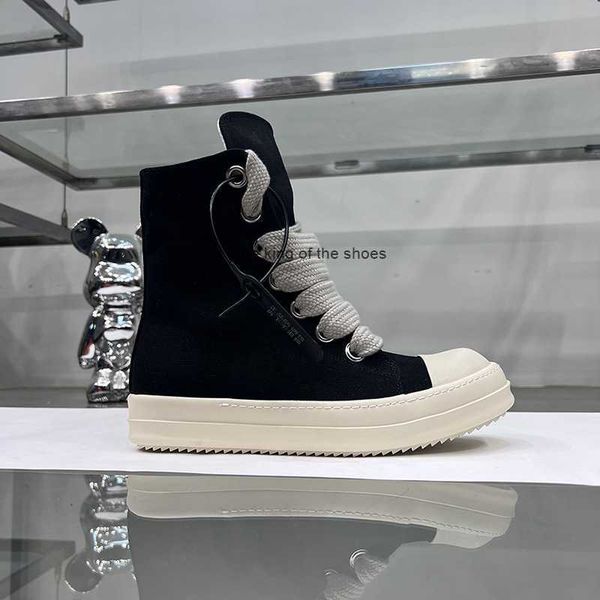 round owens black canvas casual shoes jumbo lace up men high breathable luxury trainers zipper ro designer flats sneakers women ankle boots
round owens black canvas casual shoes jumbo lace up men high breathable luxury trainers zipper ro designer flats sneakers women ankle boots