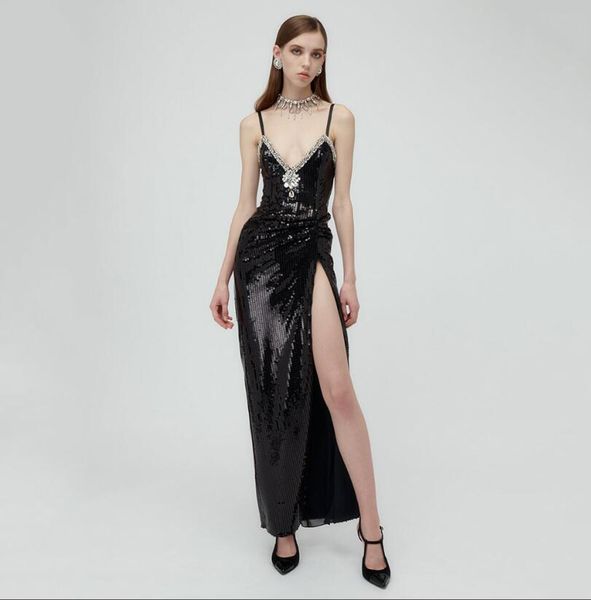 european and american ladies sequin evening dress slim suspender skirt birthday nightclub party dress, White;black
european and american ladies sequin evening dress slim suspender skirt birthday nightclub party dress, White;black