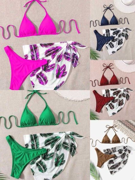 plain halter lace up printed tulle skirt swimsuit womens three piece beach bikini, White;black
plain halter lace up printed tulle skirt swimsuit womens three piece beach bikini, White;black