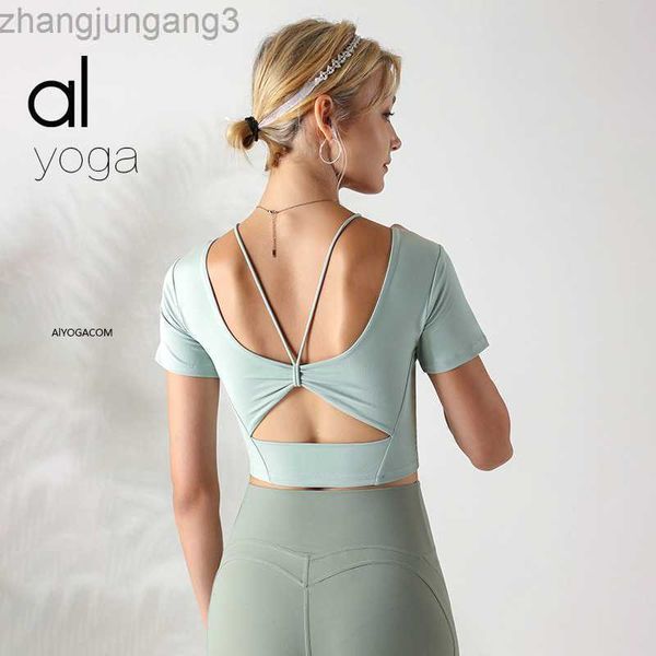 desginer alo yoga t shirt suit women's beautiful back with navel exposed short sleeve t-shirt cross fit elastic sports fitness underwea, White
desginer alo yoga t shirt suit women's beautiful back with navel exposed short sleeve t-shirt cross fit elastic sports fitness underwea, White