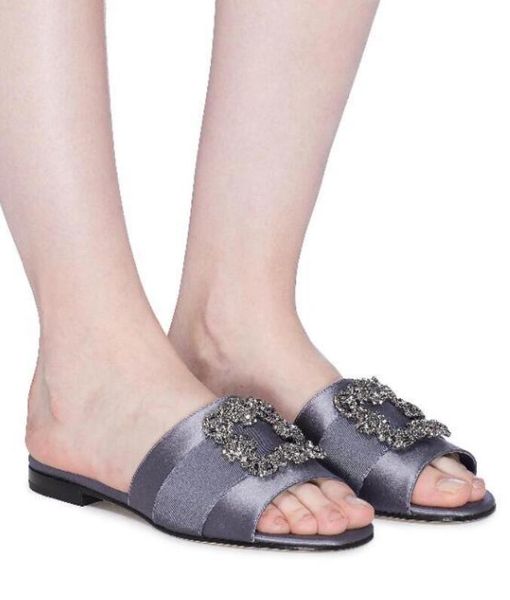 women sandal hangisimu satin jewel buckle mules slippers rhinestone square buckle shoes women's thin high heels luxury crystal metal de, Black
women sandal hangisimu satin jewel buckle mules slippers rhinestone square buckle shoes women's thin high heels luxury crystal metal de, Black