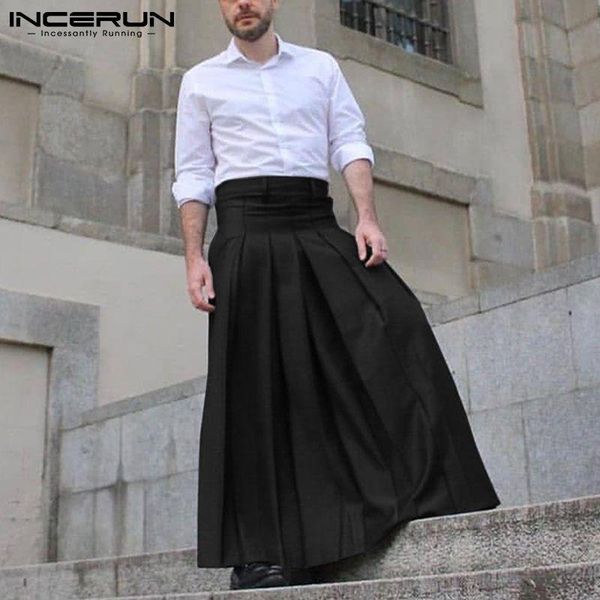 pants incerun men casual skirts pants zipper solid color pleated streetwear loose men bottoms 2022 fashion leisure long skirts s5xl, Black
pants incerun men casual skirts pants zipper solid color pleated streetwear loose men bottoms 2022 fashion leisure long skirts s5xl, Black