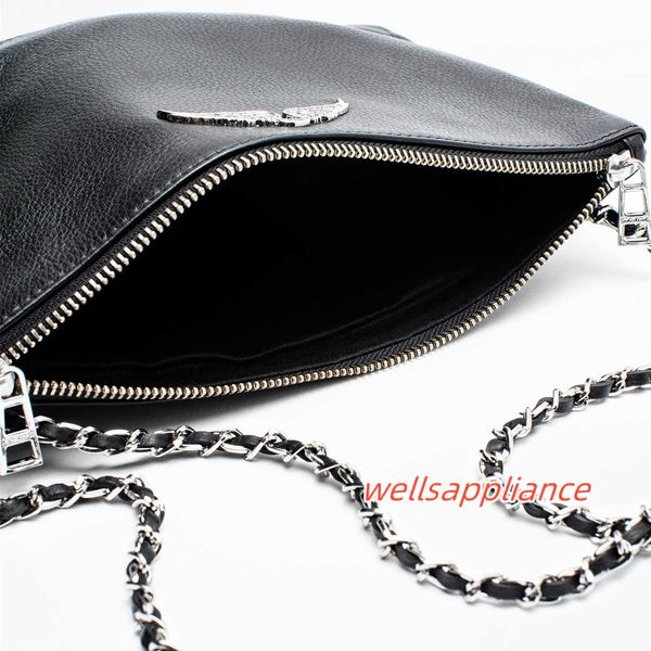 new arrived genuine zadig voltaire leather metal chains bags shoulder bag wings decoration bags for women chain ladies, Black
new arrived genuine zadig voltaire leather metal chains bags shoulder bag wings decoration bags for women chain ladies, Black