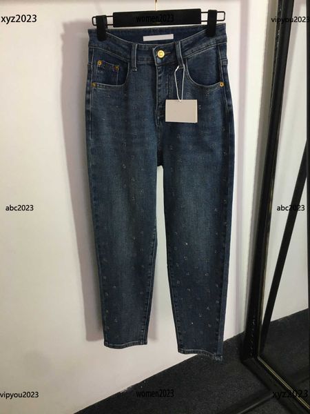 designer women pants diamond inlaid letter denim pants slim fit design trousers may02, Blue
designer women pants diamond inlaid letter denim pants slim fit design trousers may02, Blue