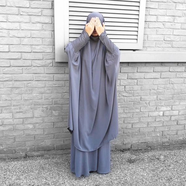 jeans two pieces set ramadan muslim long hijab dress women conservative full cover prayer garment hooded jilbab abaya islam clothing, Blue
jeans two pieces set ramadan muslim long hijab dress women conservative full cover prayer garment hooded jilbab abaya islam clothing, Blue