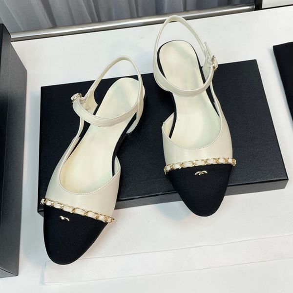 23ss lambskin womens slingbacks sandals ladies dress shoes slip on low heels loafers ballet shoe with chain retro black adjust ankle buckle
23ss lambskin womens slingbacks sandals ladies dress shoes slip on low heels loafers ballet shoe with chain retro black adjust ankle buckle