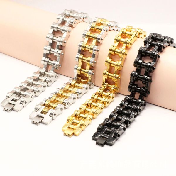 heavy punk motorcycle bicycle chains coolest men bracelets stainless steel pulseras biker style wristbands cuff jewelry hip hop accessories, Black
heavy punk motorcycle bicycle chains coolest men bracelets stainless steel pulseras biker style wristbands cuff jewelry hip hop accessories, Black