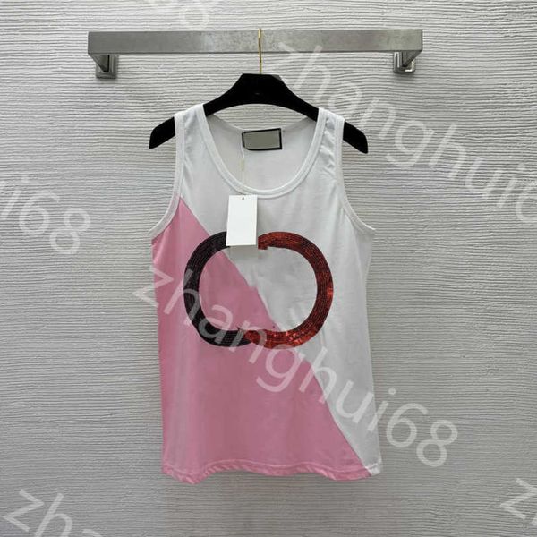 23ss womens tanks camis vest womens designer clothing tank spring summer round neck pure cotton glitter logo embroidery patchwork vest wome, White
23ss womens tanks camis vest womens designer clothing tank spring summer round neck pure cotton glitter logo embroidery patchwork vest wome, White
