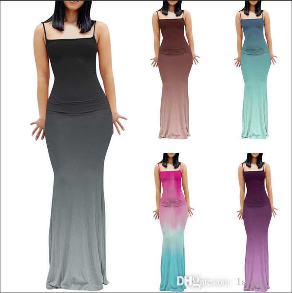 plus size s-5xl women summer dress gradient color spaghetti strap sleeveless maxi long bodycon dress 2023 vestidos party evening dresses, Black;gray
plus size s-5xl women summer dress gradient color spaghetti strap sleeveless maxi long bodycon dress 2023 vestidos party evening dresses, Black;gray
