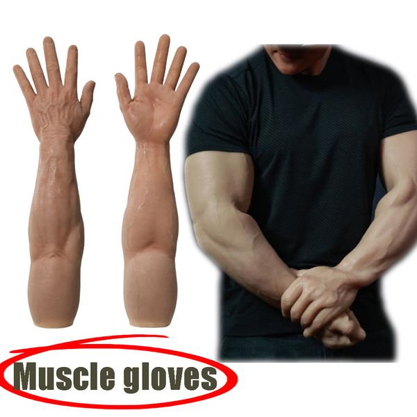 costume accessories realistic silicone gloves male hand strong arm covers artificial sleeves for cosplay, Silver
costume accessories realistic silicone gloves male hand strong arm covers artificial sleeves for cosplay, Silver