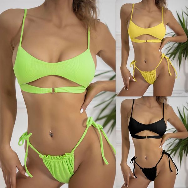 fashion swimsuit set split ladies swimsuit thong biquinis summer beach wear swimming biquinis solid swimsuit, White;black
fashion swimsuit set split ladies swimsuit thong biquinis summer beach wear swimming biquinis solid swimsuit, White;black