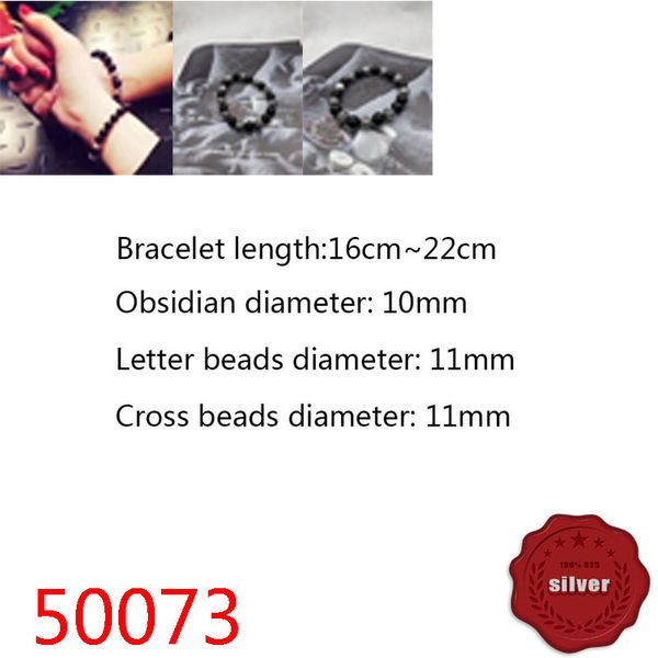 50073 hip hop s925 sterling silver bracelet punk style personality youth cross flower beads obsidian hand string letter jewelry popular acce, Golden;silver
50073 hip hop s925 sterling silver bracelet punk style personality youth cross flower beads obsidian hand string letter jewelry popular acce, Golden;silver
