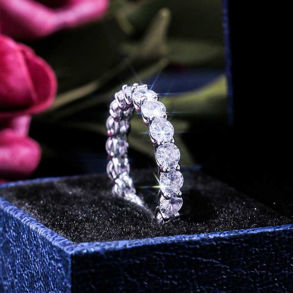 band rings luxury jewelry inlay cubic zircon ring wedding engagement rings gift for women new trendy female elegant rings, Silver
band rings luxury jewelry inlay cubic zircon ring wedding engagement rings gift for women new trendy female elegant rings, Silver