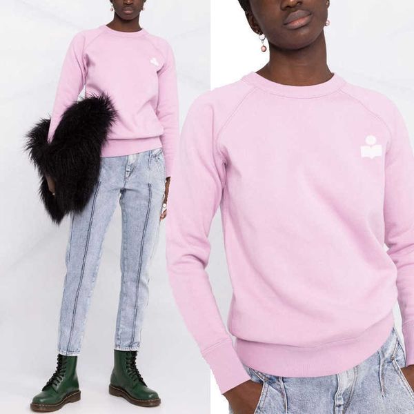 23ss isabel marant designer sweatshirt fashion style small flocking printed raglan sleeves women pullover pink round neck cotton sweater, Black
23ss isabel marant designer sweatshirt fashion style small flocking printed raglan sleeves women pullover pink round neck cotton sweater, Black