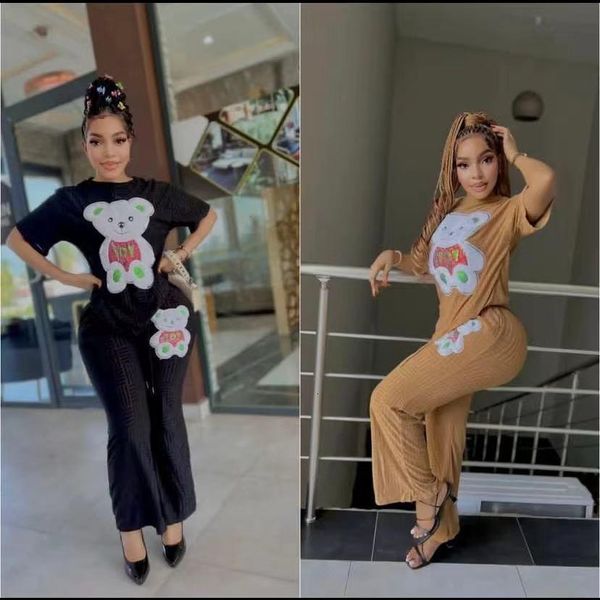 women's two piece pants matching sets women lovely bear letter print dashiki african tracksuit short sleeve long trousers pieces 230504, White
women's two piece pants matching sets women lovely bear letter print dashiki african tracksuit short sleeve long trousers pieces 230504, White