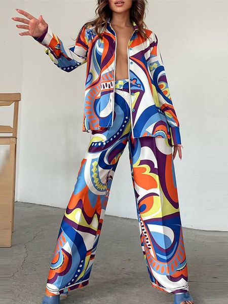 womens two piece pants fashion printed long sleeve shirt 2 set women loose turndown collar suits female casual straight outfis 230505, White
womens two piece pants fashion printed long sleeve shirt 2 set women loose turndown collar suits female casual straight outfis 230505, White