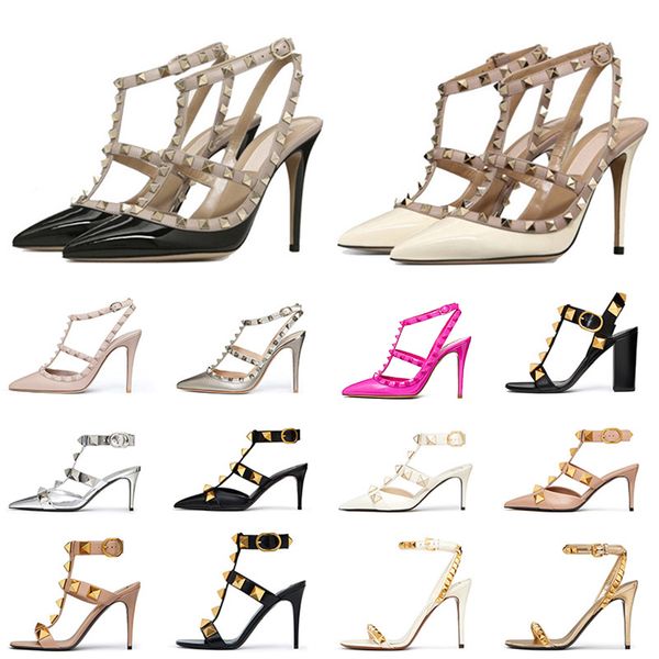 women high heel sandals dress shoes rocks open toe sandal designer pump slippers pointed-toe luxury fashion leather loafers with box, Black
women high heel sandals dress shoes rocks open toe sandal designer pump slippers pointed-toe luxury fashion leather loafers with box, Black