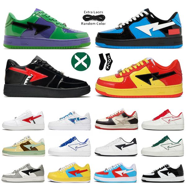 2023 bapestas baped designer shoes platform sneakers bapesta sk8 sta patent leather green jjjjound x black white dhgate plate-forme for men
2023 bapestas baped designer shoes platform sneakers bapesta sk8 sta patent leather green jjjjound x black white dhgate plate-forme for men