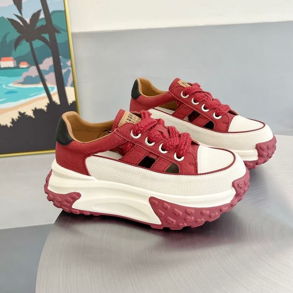 sandals 2023 summer women s leather high shoes hollowed out fashion thick sole breathable sports casual 230505, Black
sandals 2023 summer women s leather high shoes hollowed out fashion thick sole breathable sports casual 230505, Black