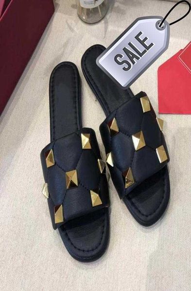 vg gold rivet slipper calfskin sandals italy famous brand scuffs rhombic stitches sliders women red flat heel slippers luxurys des6374694, Black
vg gold rivet slipper calfskin sandals italy famous brand scuffs rhombic stitches sliders women red flat heel slippers luxurys des6374694, Black