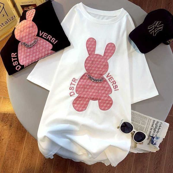women's t-shirt tshirts for women summer korean fashion 100 cotton short sleeve tshirt bear embroidery designer clothes women luxury j, White
women's t-shirt tshirts for women summer korean fashion 100 cotton short sleeve tshirt bear embroidery designer clothes women luxury j, White