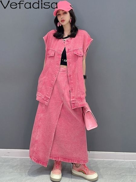 two piece dress vefadisa spring summer fashion denim vest skirt set women versatile pink zxf007b 230505, White
two piece dress vefadisa spring summer fashion denim vest skirt set women versatile pink zxf007b 230505, White