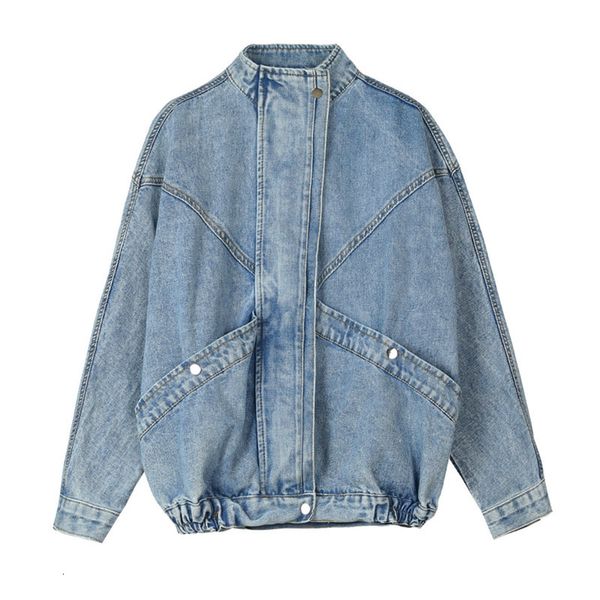 women's jackets women blue denim jacket mandarin collar long sleeve solid loose oversize chaqueta mujer 230505, Black;brown
women's jackets women blue denim jacket mandarin collar long sleeve solid loose oversize chaqueta mujer 230505, Black;brown