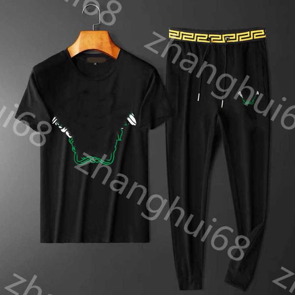 23ss mens designer tracksuit mens tracksuit sweatsuit round neck pure cotton color logo print short sleeve t-shirt ribbon splicing trousers, Gray
23ss mens designer tracksuit mens tracksuit sweatsuit round neck pure cotton color logo print short sleeve t-shirt ribbon splicing trousers, Gray