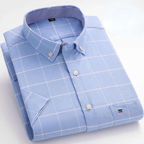 men's casual shirts 100% cotton men's short sleeve oxford shirt summer plaid shirts man casual comfortable fashion striped shirts, White;black
men's casual shirts 100% cotton men's short sleeve oxford shirt summer plaid shirts man casual comfortable fashion striped shirts, White;black