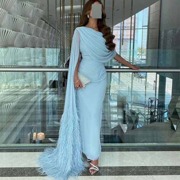 party dresses blue boat neck ostrich feather court train chiffion evening luxury gowns 230505, White;black
party dresses blue boat neck ostrich feather court train chiffion evening luxury gowns 230505, White;black