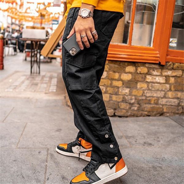men s pants men street apparel cargo brand hip hop sweatpants fashion gyms casual jogging fastener 230504, Black
men s pants men street apparel cargo brand hip hop sweatpants fashion gyms casual jogging fastener 230504, Black