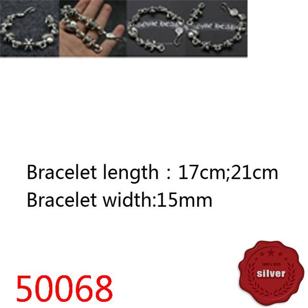 50068 hip hop s925 sterling silver bracelet punk style personalized youth cross flower multi element letter jewelry couple popular accessori, Golden;silver
50068 hip hop s925 sterling silver bracelet punk style personalized youth cross flower multi element letter jewelry couple popular accessori, Golden;silver