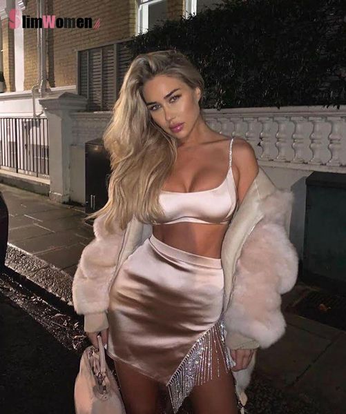dress woman clubwear satin crop high waist bodycon mini skirt two piece set club diamonds tassel fringe matching suit outfit, White
dress woman clubwear satin crop high waist bodycon mini skirt two piece set club diamonds tassel fringe matching suit outfit, White