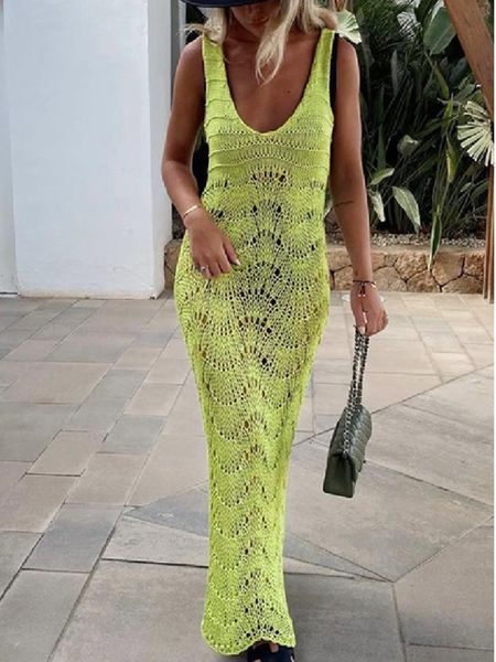 women's swimwear summer women bikini coverup crochet dress sleeveless uneck hollow out slim fit beach long 2023 230504, White;black
women's swimwear summer women bikini coverup crochet dress sleeveless uneck hollow out slim fit beach long 2023 230504, White;black