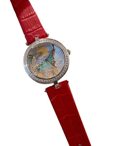 ladies' elegant watch quartz movement precision steel case red band elk watch 36mm, Slivery;golden
ladies' elegant watch quartz movement precision steel case red band elk watch 36mm, Slivery;golden