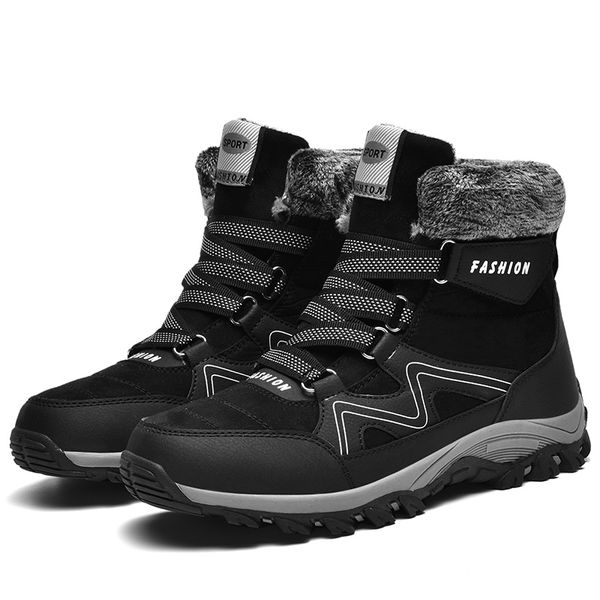 winter outdoor hiking shoes for men women add fur climbing boots walking warm training trekking casual boots, Black
winter outdoor hiking shoes for men women add fur climbing boots walking warm training trekking casual boots, Black