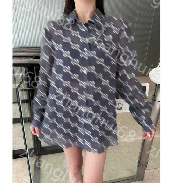 23ss high neck blouse women shirt womens designer clothing full print jacquard lapel perspective solid color shirt women clothes a1, White
23ss high neck blouse women shirt womens designer clothing full print jacquard lapel perspective solid color shirt women clothes a1, White