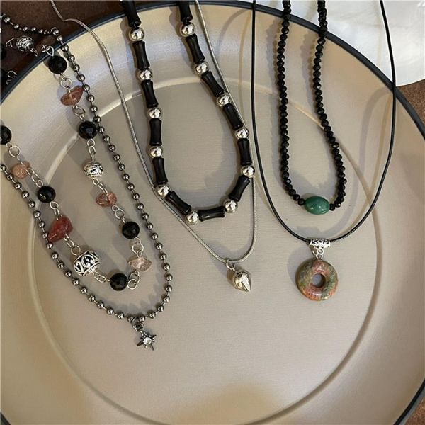 pendant necklaces colorful natural stones choker bohemia handmade grunge necklace bracelet set for women trendy punk collier hippie jewelry, Silver
pendant necklaces colorful natural stones choker bohemia handmade grunge necklace bracelet set for women trendy punk collier hippie jewelry, Silver