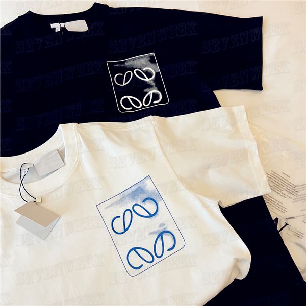 women men t shirts embroidery print tees short sleeve casual loose pullover design clothing, White
women men t shirts embroidery print tees short sleeve casual loose pullover design clothing, White