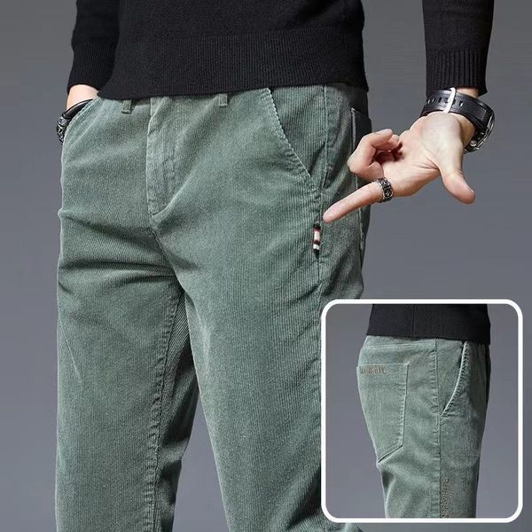 men's pants autumn winter men corduroy casual streetwear fashion male clothing solid elastic thicken straight full trousers 28 38 23042, Black
men's pants autumn winter men corduroy casual streetwear fashion male clothing solid elastic thicken straight full trousers 28 38 23042, Black
