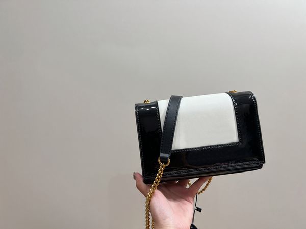 tz designer shoulder bag kate bag handbag patent leather chain clutch bags fashion flap contrast kate small glossy leather handbags luxury w
tz designer shoulder bag kate bag handbag patent leather chain clutch bags fashion flap contrast kate small glossy leather handbags luxury w