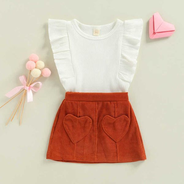 clothing sets focusnorm 0-4y summer lovely little girls 2pcs clothes sets ruffles sleeveless solid vest +heart high waist skirts aa230504, White
clothing sets focusnorm 0-4y summer lovely little girls 2pcs clothes sets ruffles sleeveless solid vest +heart high waist skirts aa230504, White