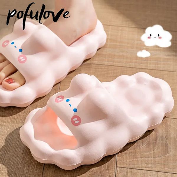 slippers pofulove candy color women cute rabbit cloud edge flat heel bathroom non slip indoor eva slipper drop wholesale 230505, Black
slippers pofulove candy color women cute rabbit cloud edge flat heel bathroom non slip indoor eva slipper drop wholesale 230505, Black