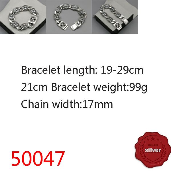 50047 hip hop s925 sterling silver bracelet punk style personalized youth dominant cross flower letter jewelry couple popular accessories, Golden;silver
50047 hip hop s925 sterling silver bracelet punk style personalized youth dominant cross flower letter jewelry couple popular accessories, Golden;silver