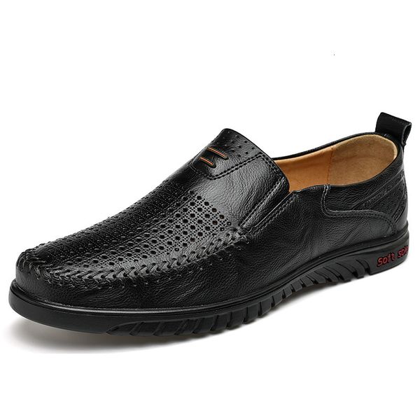 dress shoes summer breathable hole trendy men s casual mesh peas shoe 230504, Black